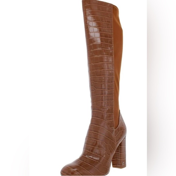Nib Circus By Sam Edelman Clarimont Tall Stretch Knee high Boots in Mocha Croc - Picture 3 of 11